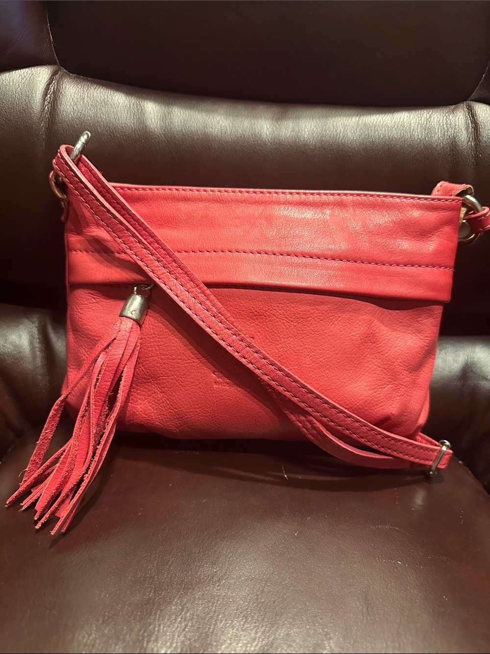 Vera Pelle Italian Leather Crossbody Bag